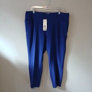 ADIDAS Size XL Women's Adistart Ankle Blue Pull On Stretch Golf‎ Pants NWT 80!!!